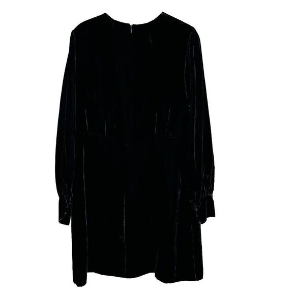 REISS NEW Bianca Black Velvet Mini Dress US Size 10 $345 - Picture 9 of 13